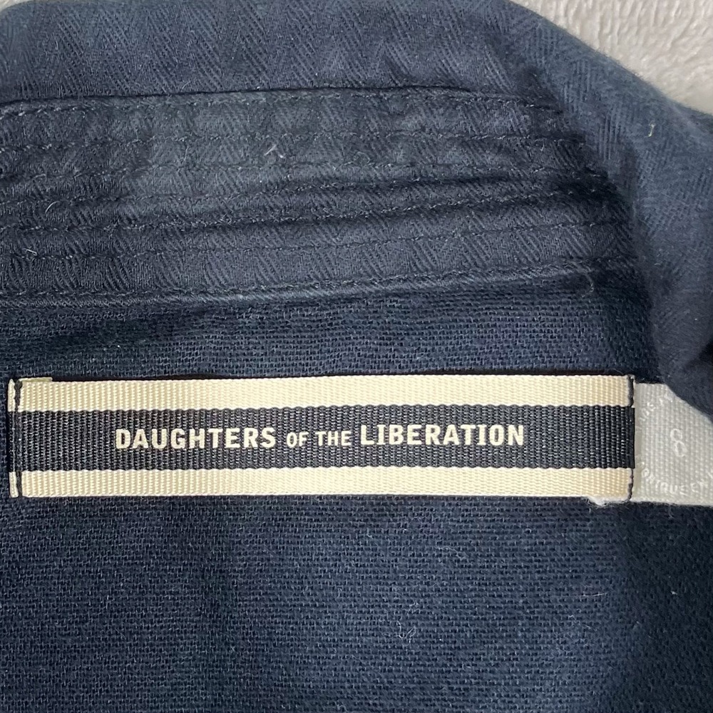 Daughters Of The Liberation Women's Jacket Snap Button Military Utility 8 Blue - Picture 2 of 8
